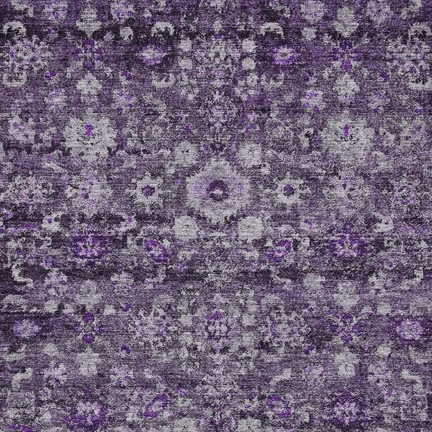 Purple Lilac And Lavender Oriental Washable Indoor Outdoor Area Rug Photo 6