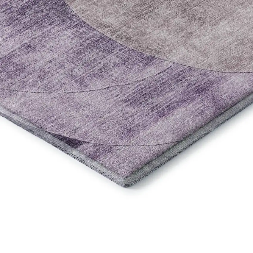 Purple Lilac And Mauve Geometric Washable Area Rug With UV Protection Photo 7