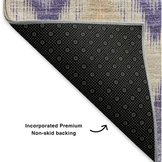 Purple Mint Green And Beige Southwestern Washable Area Rug With UV Protection Photo 8
