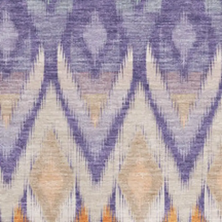 Purple Mint Green And Beige Southwestern Washable Area Rug With UV Protection Photo 5