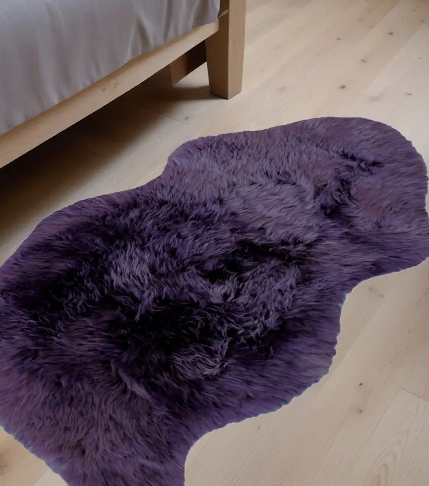 Purple New Zealand Natural Sheepskin Rug Photo 1