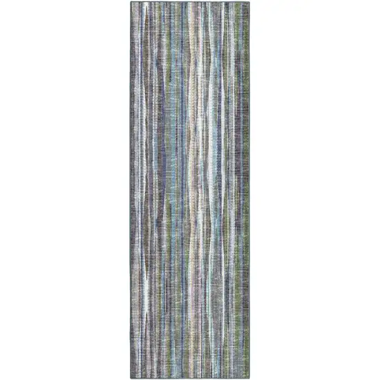 Purple Ombre Tufted Handmade Runner Rug Photo 1