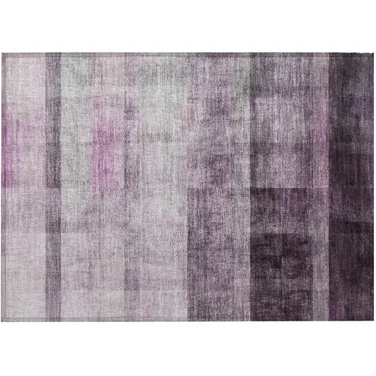 Purple Ombre Washable Non Skid Indoor Outdoor Area Rug Photo 5