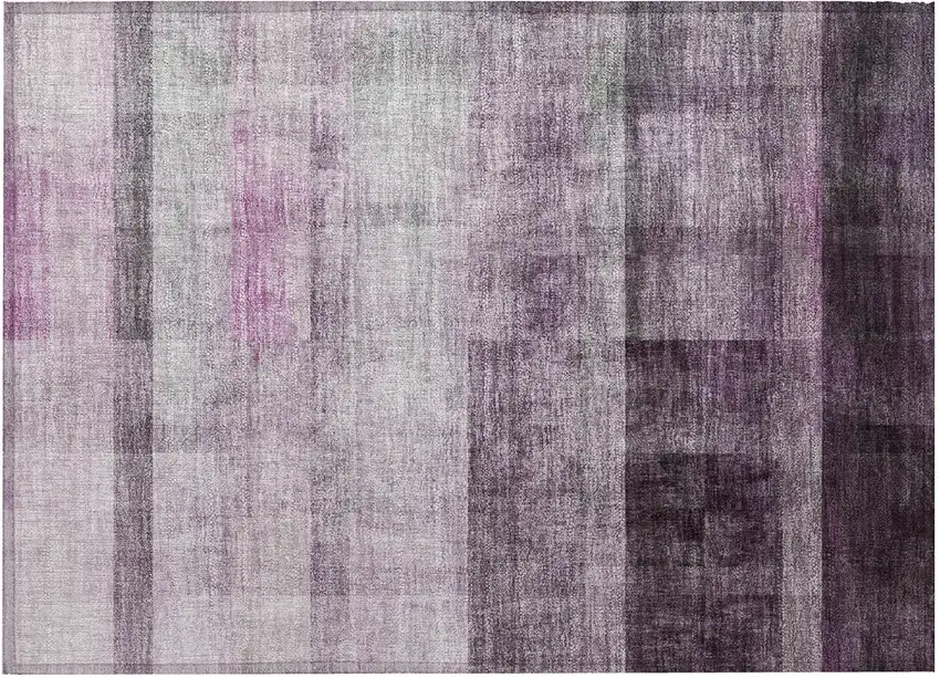 Purple Ombre Washable Non Skid Indoor Outdoor Area Rug Photo 5