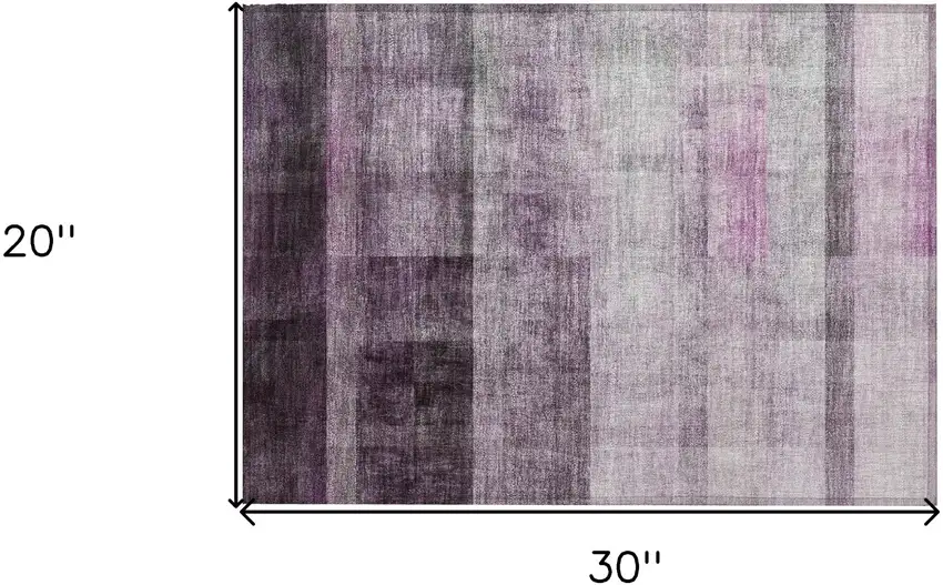 Purple Ombre Washable Non Skid Indoor Outdoor Area Rug Photo 3