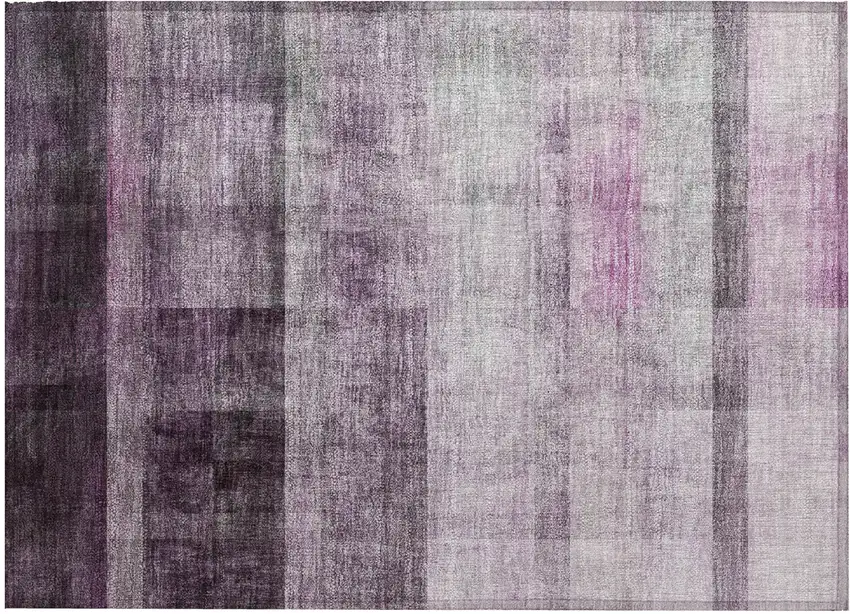 Purple Ombre Washable Non Skid Indoor Outdoor Area Rug Photo 2