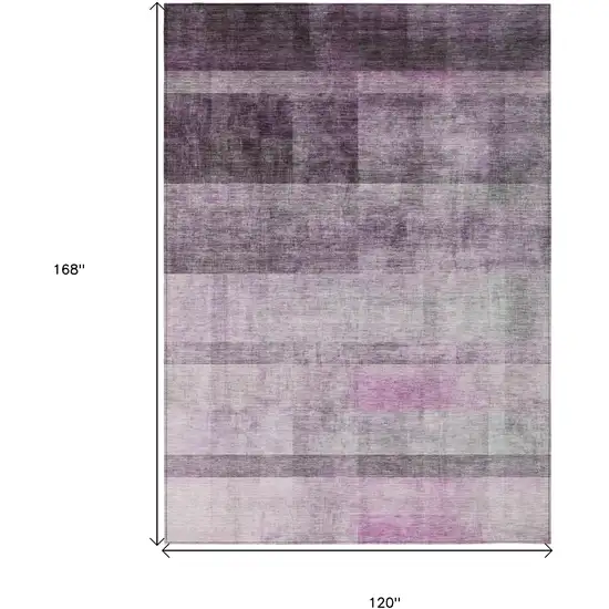 Purple Ombre Washable Indoor Outdoor Area Rug Photo 3