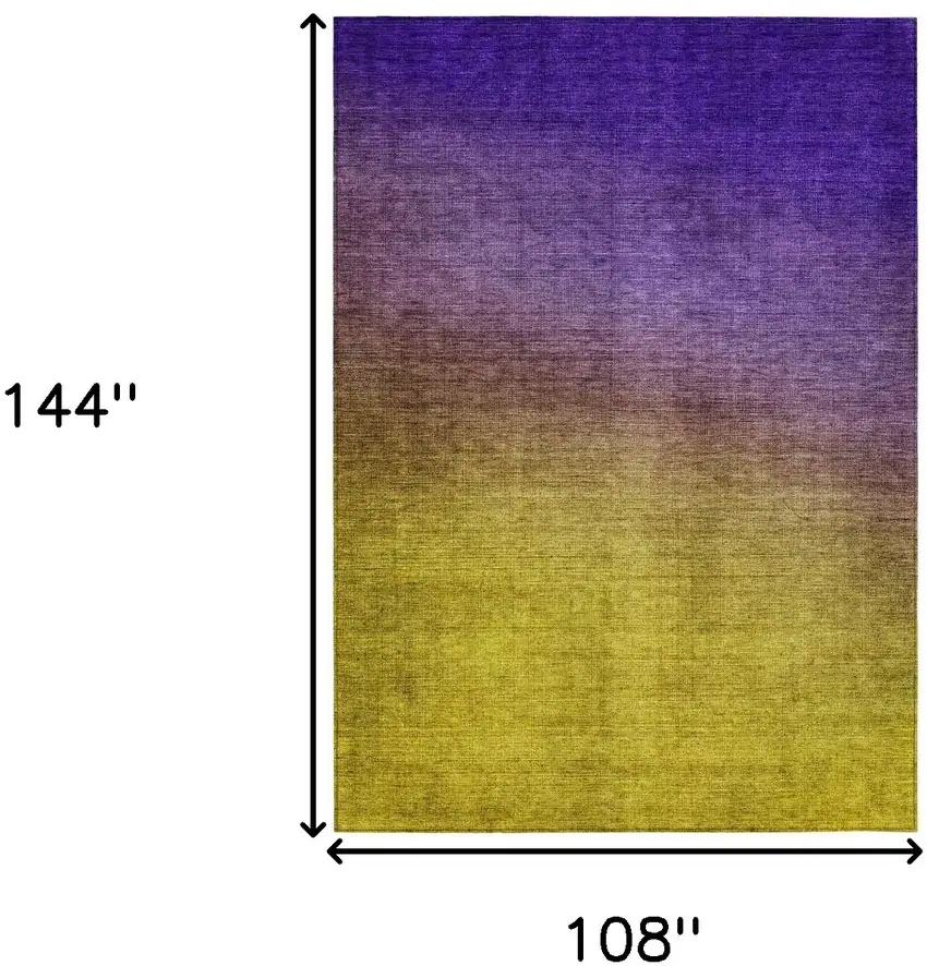 Purple Ombre Washable Non Skid Indoor Outdoor Area Rug Photo 3