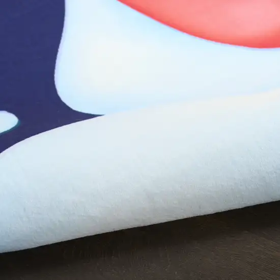 Purple Pink And Blue Spaceships Youthful Washable Area Rug Photo 9