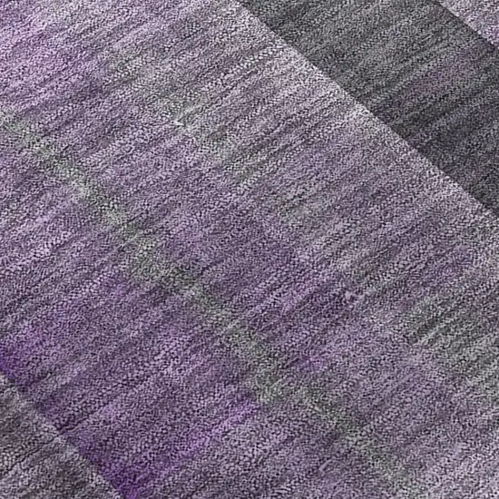 Purple Plaid Washable Non Skid Indoor Outdoor Area Rug Photo 8
