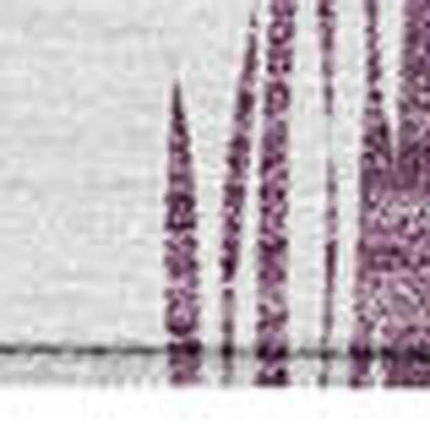 Purple Plum And Ivory Ikat Washable Indoor Outdoor Area Rug Photo 6