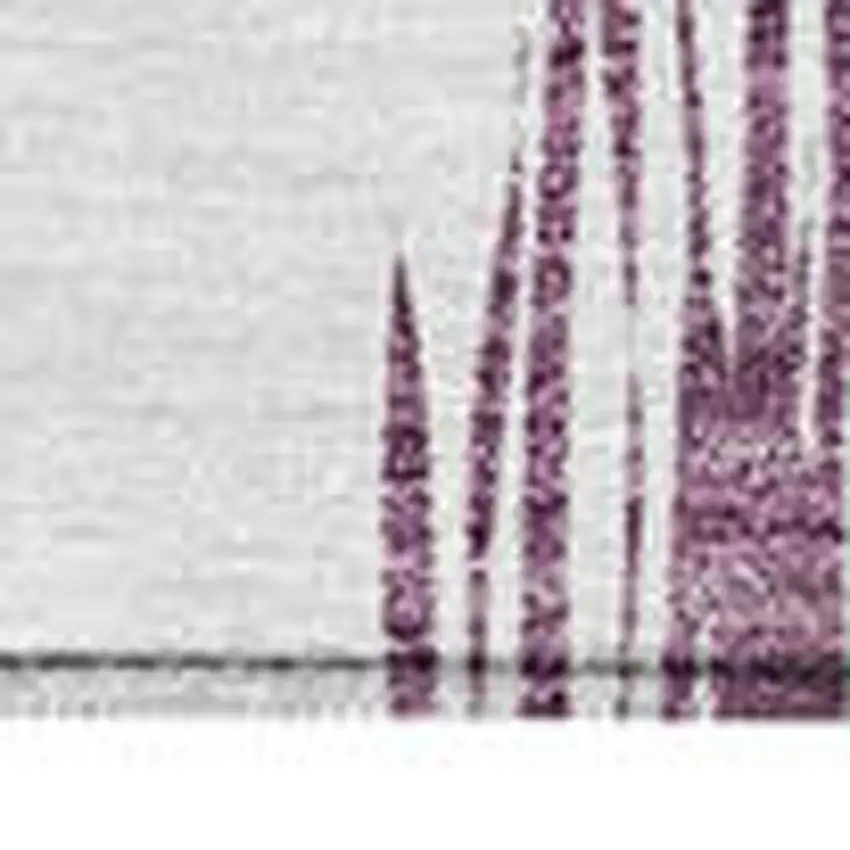Purple Plum And Ivory Ikat Washable Indoor Outdoor Area Rug Photo 7