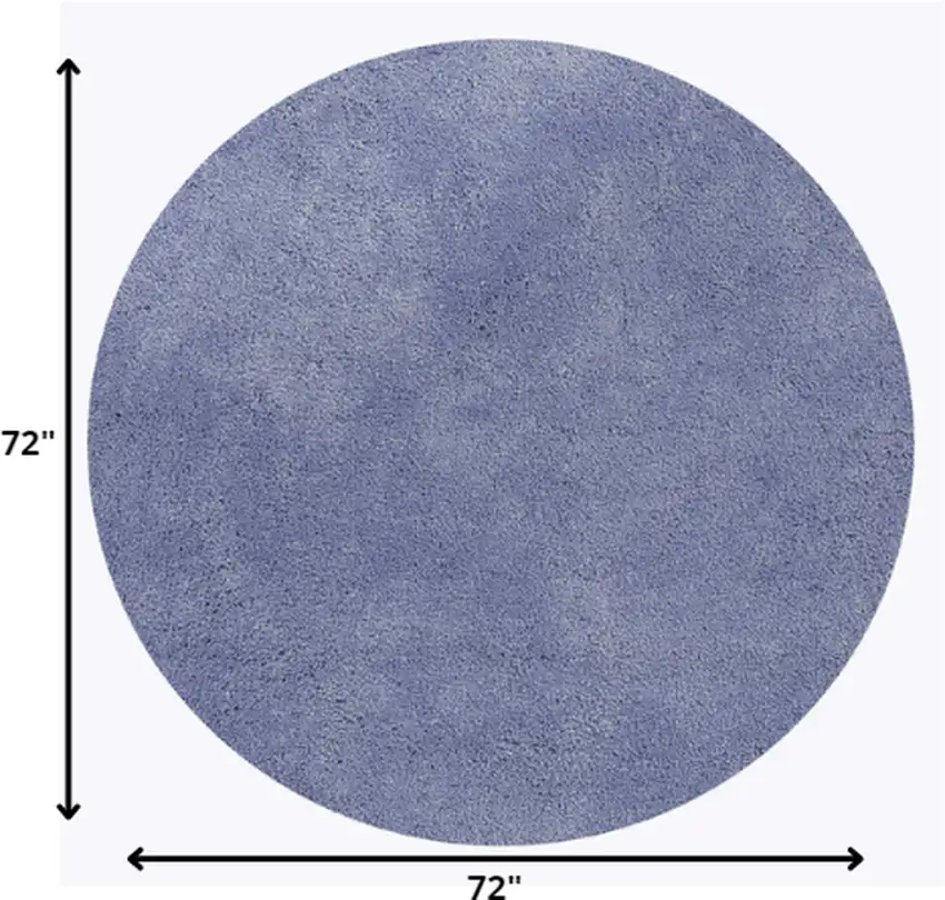 Purple Round Indoor Shag Rug Photo 2
