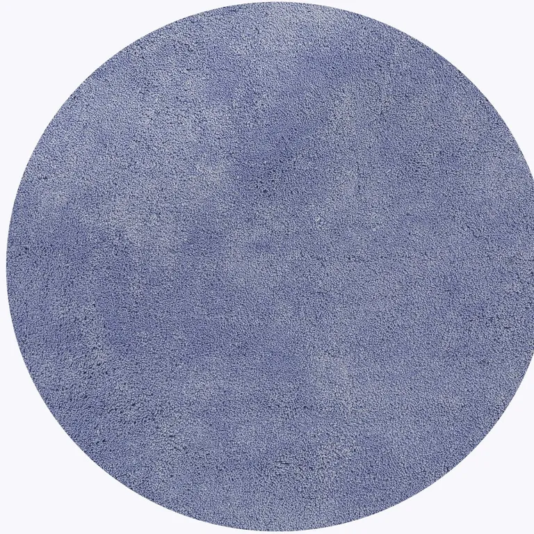 Purple Round Indoor Shag Rug Photo 2