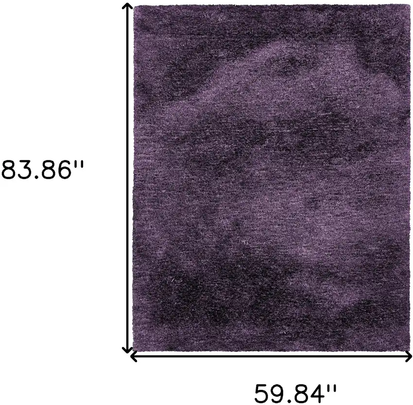 Purple Shag Hand Tufted Area Rug Photo 3