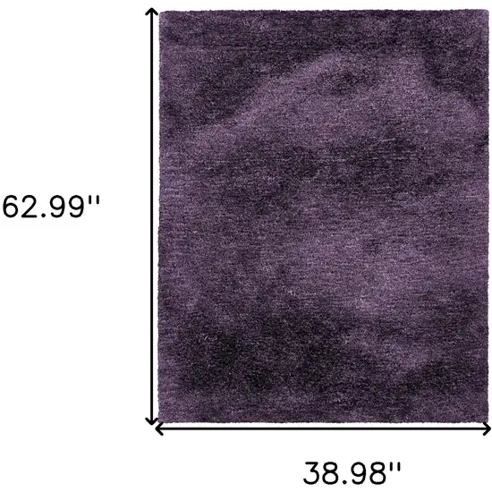 Purple Shag Hand Tufted Area Rug Photo 3