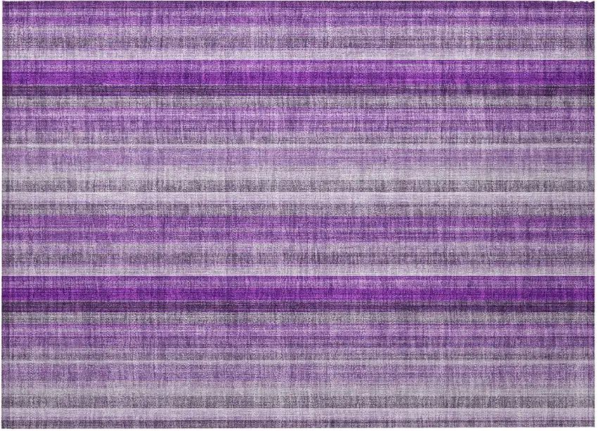 Purple Striped Washable Non Skid Indoor Outdoor Area Rug Photo 4
