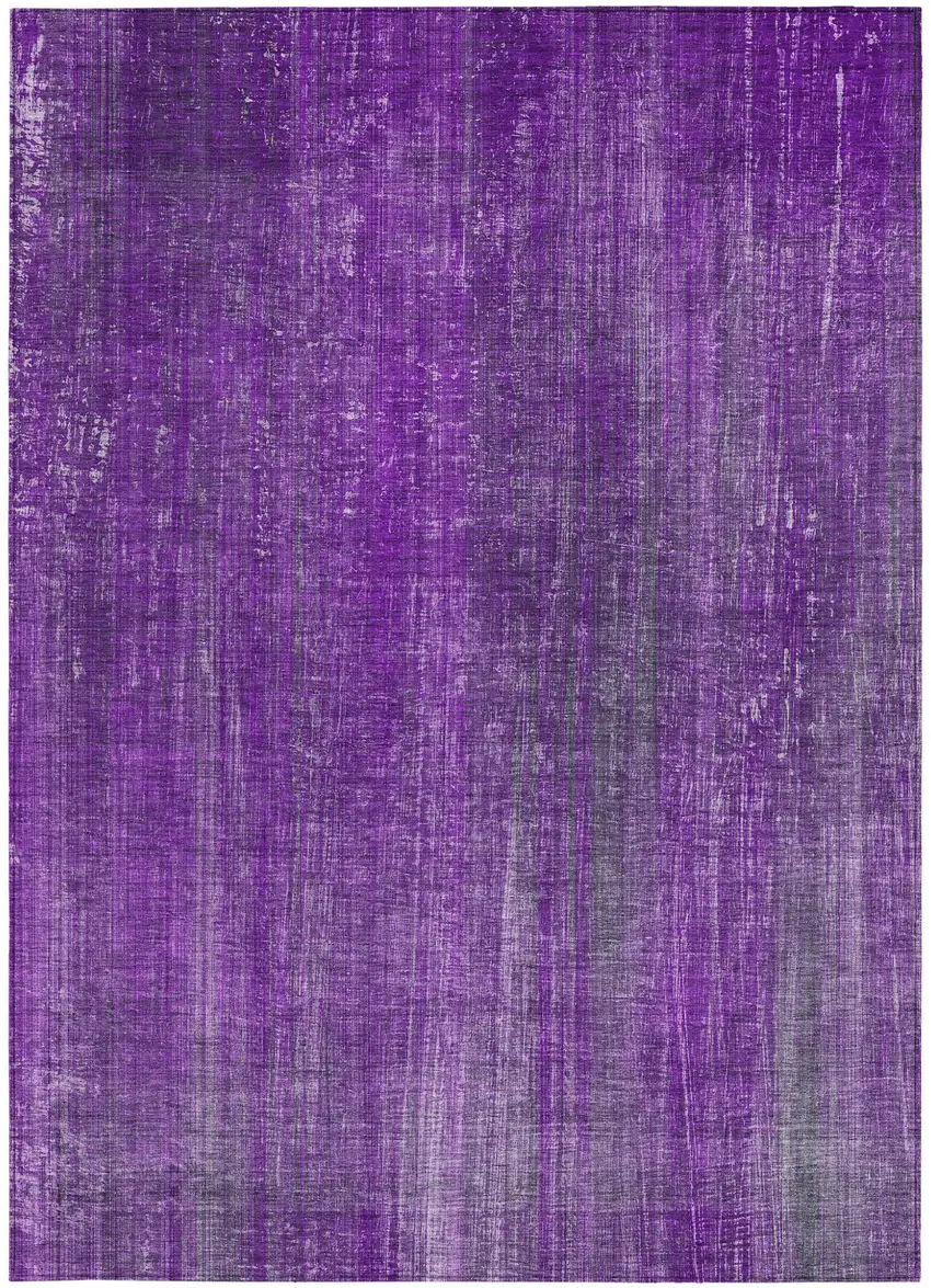 Purple Striped Washable Non Skid Indoor Outdoor Area Rug Photo 4