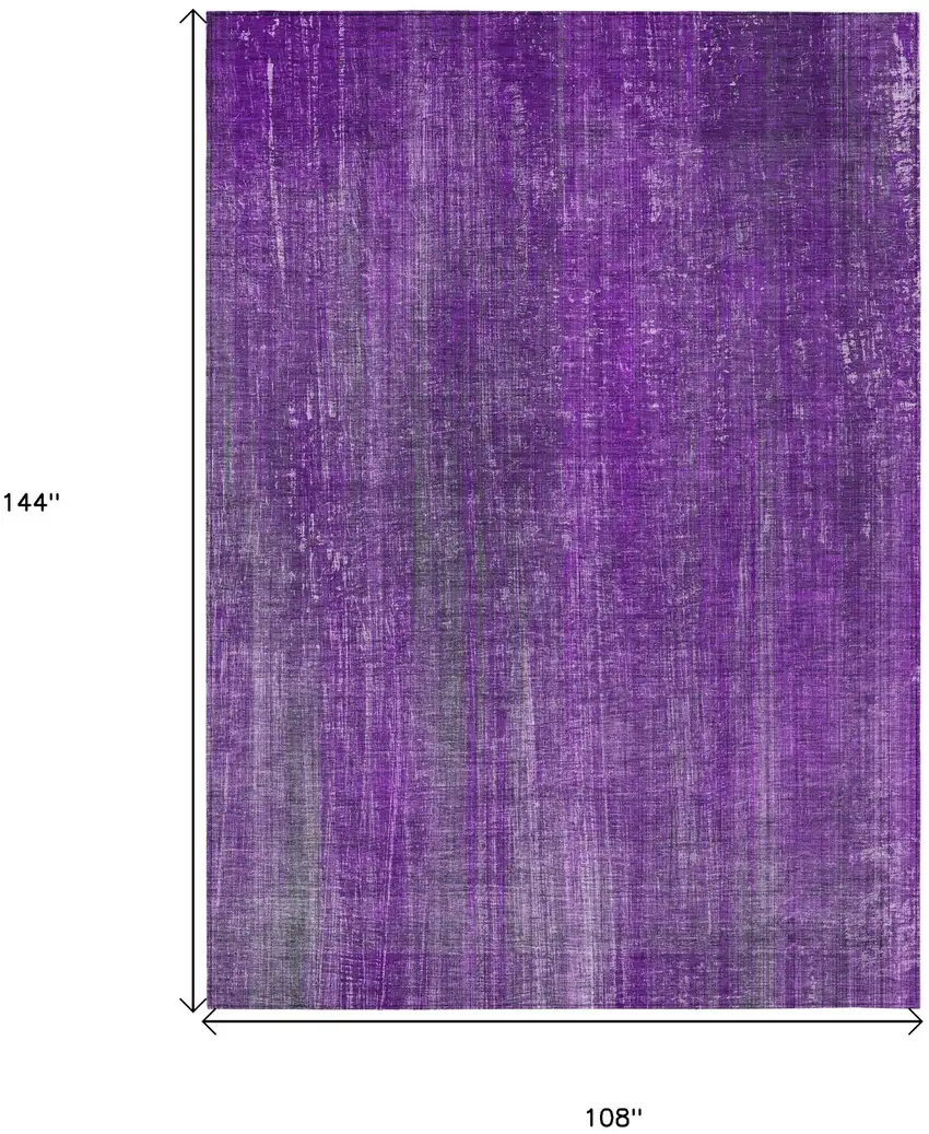 Purple Striped Washable Non Skid Indoor Outdoor Area Rug Photo 3