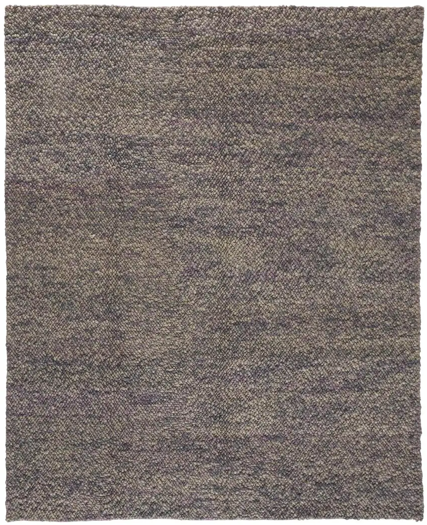 Purple Taupe And Gray Wool Hand Woven Distressed Stain Resistant Area Rug Photo 1