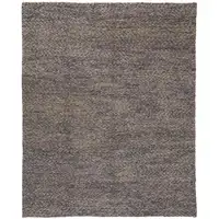 Photo of Purple Taupe And Gray Wool Hand Woven Distressed Stain Resistant Area Rug