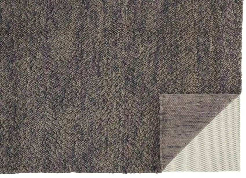 Purple Taupe And Gray Wool Hand Woven Distressed Stain Resistant Area Rug Photo 7