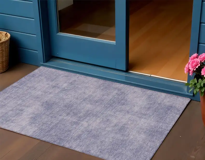 Purple Washable Indoor Outdoor Area Rug Photo 1