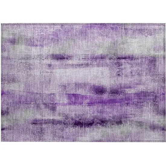 Purple Washable Non Skid Indoor Outdoor Area Rug Photo 2