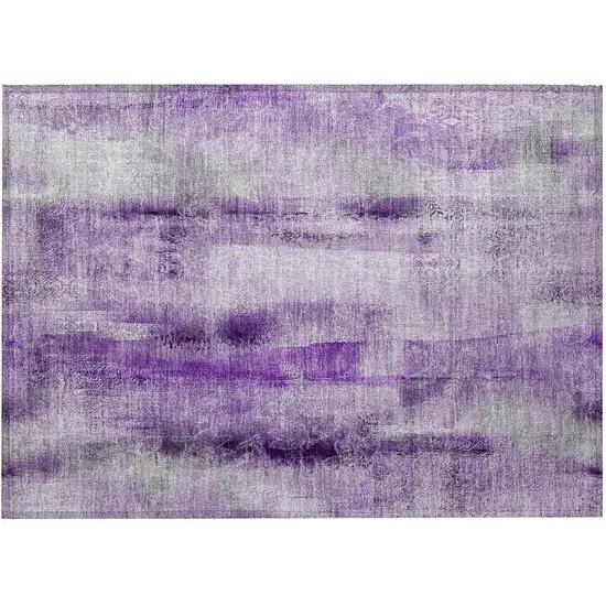 Purple Washable Non Skid Indoor Outdoor Area Rug Photo 5