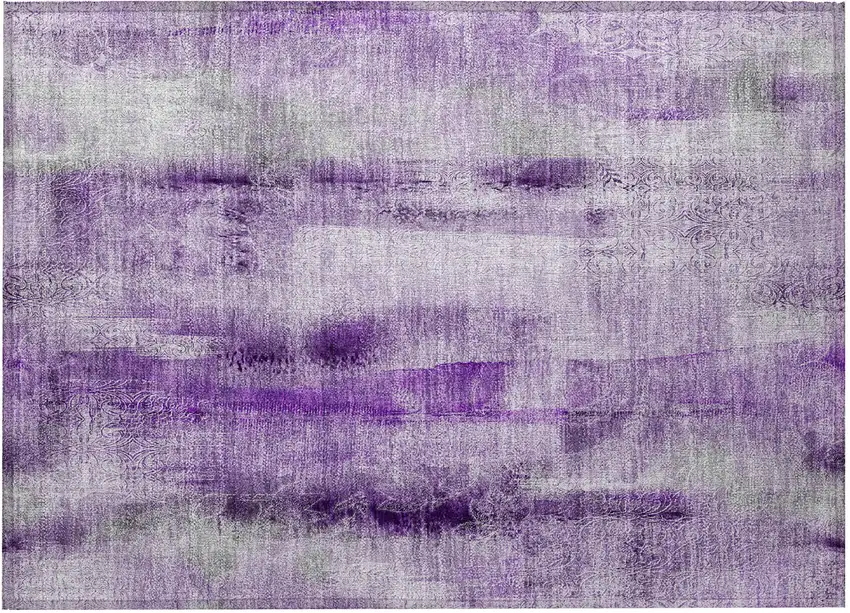 Purple Washable Non Skid Indoor Outdoor Area Rug Photo 5