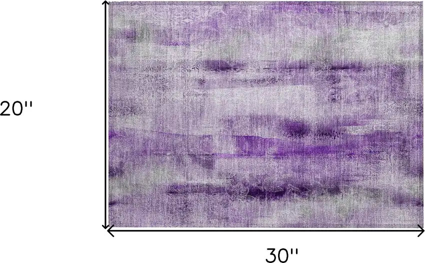 Purple Washable Non Skid Indoor Outdoor Area Rug Photo 3