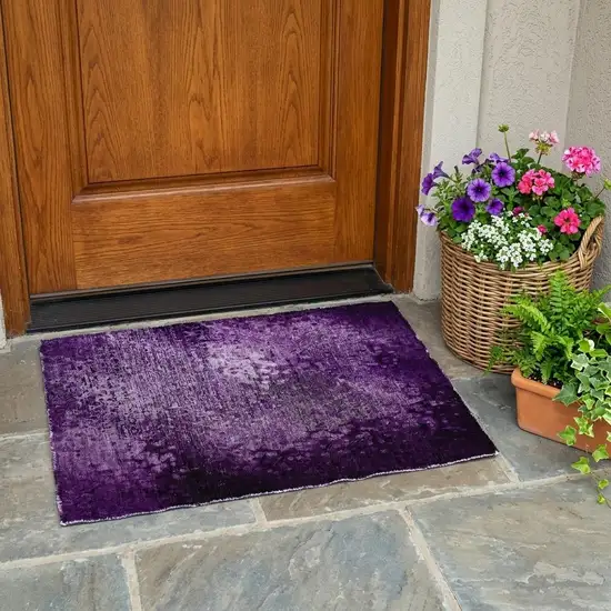 Purple Washable Non Skid Indoor Outdoor Area Rug Photo 1