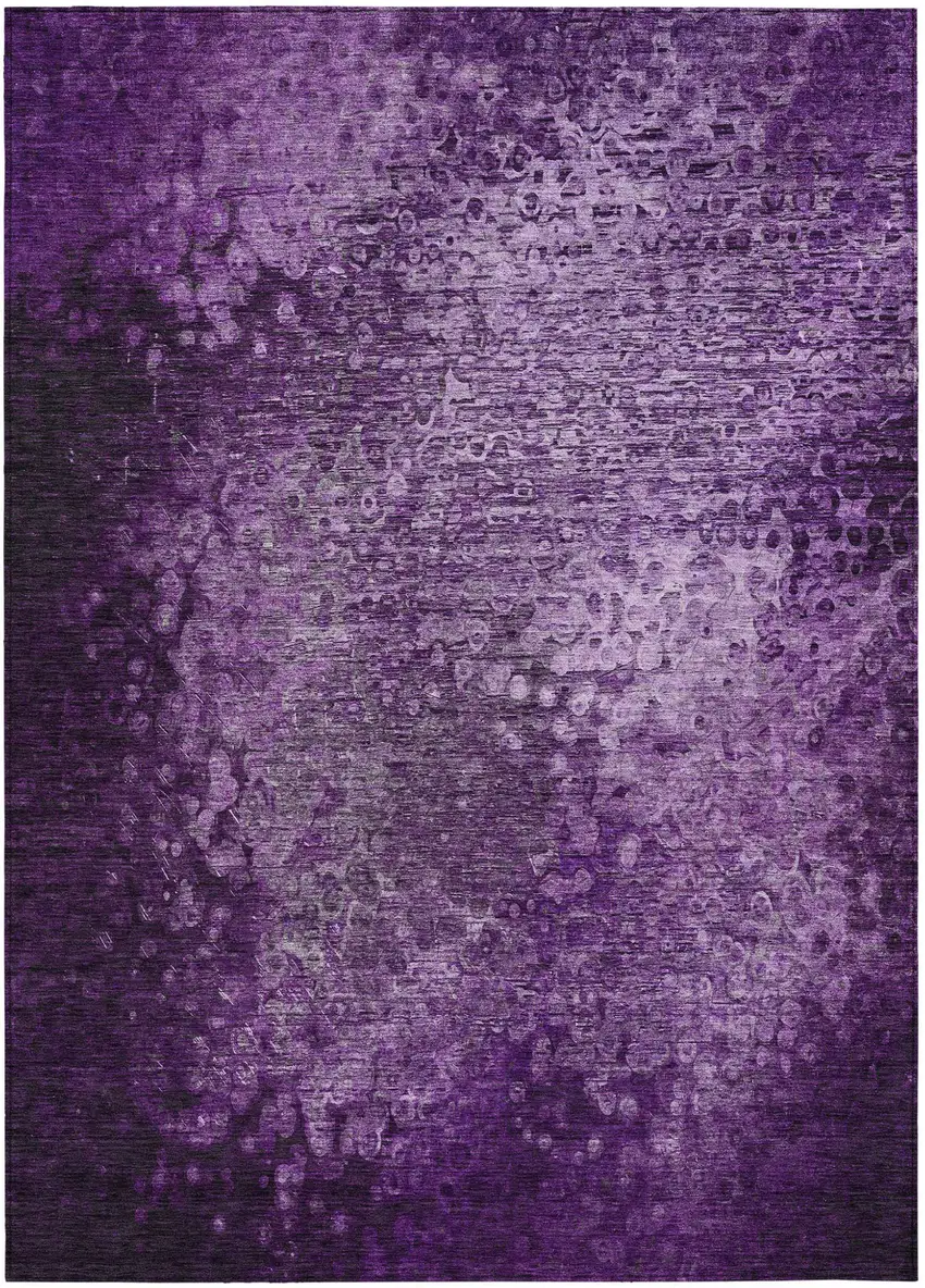 Purple Washable Non Skid Indoor Outdoor Area Rug Photo 2