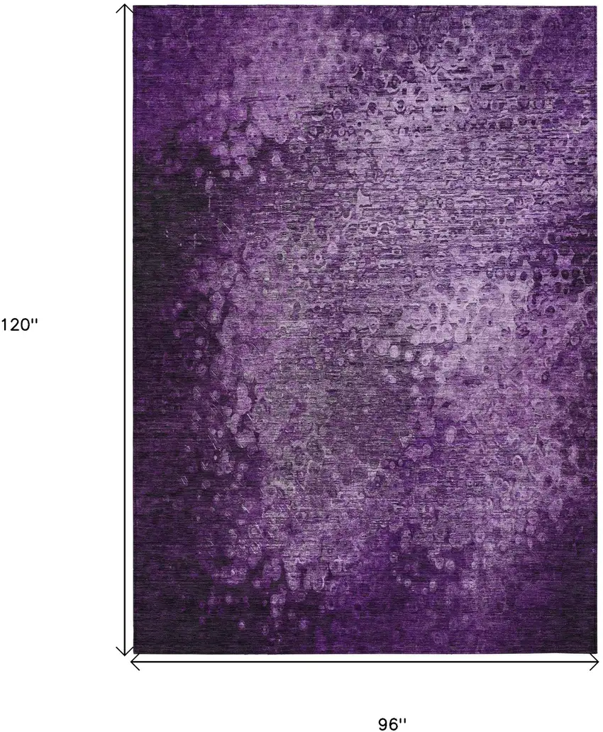Purple Washable Non Skid Indoor Outdoor Area Rug Photo 3