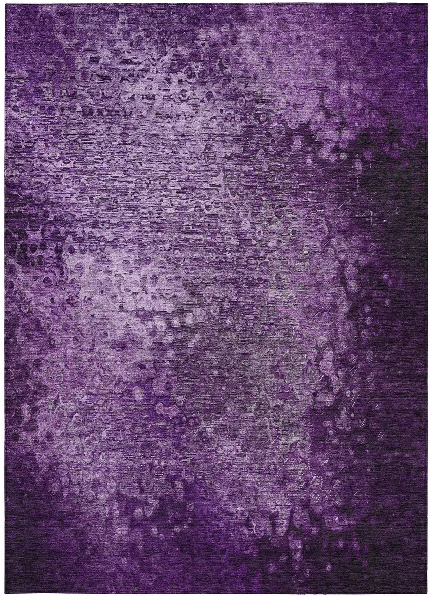 Purple Washable Non Skid Indoor Outdoor Area Rug Photo 4
