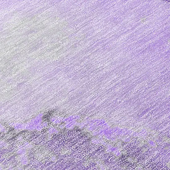 Purple and Ivory Abstract Washable Non Skid Indoor Outdoor Area Rug Photo 8