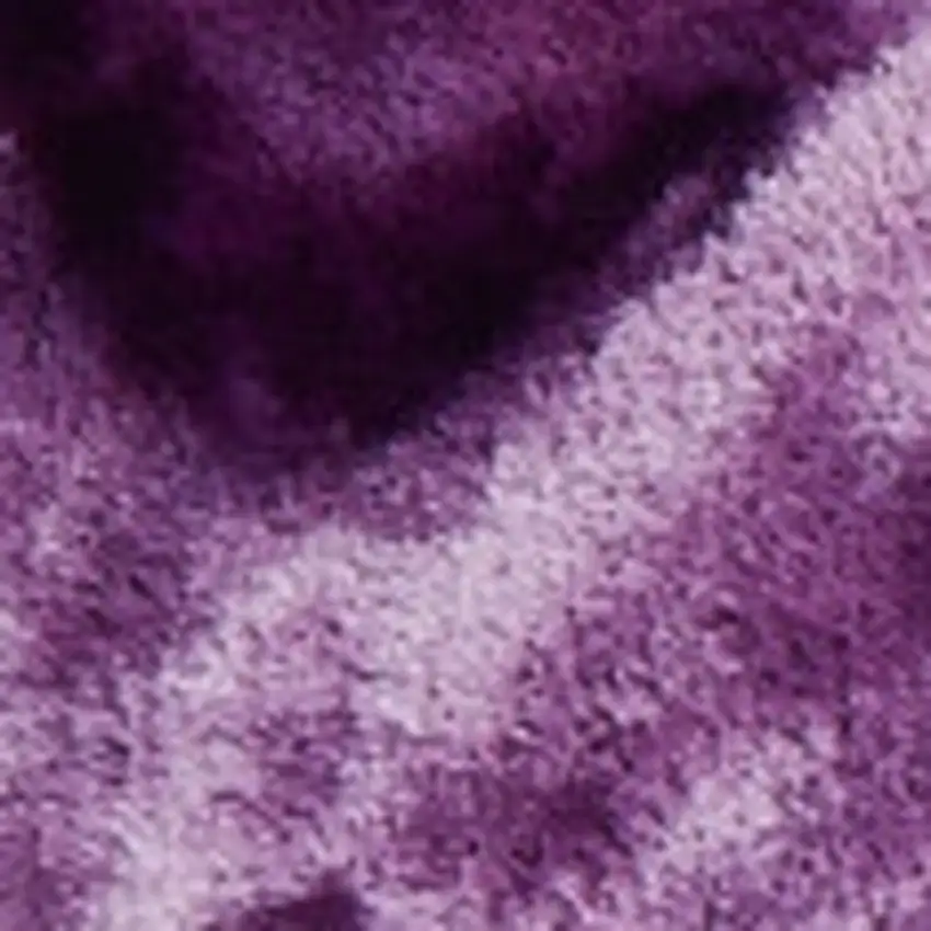 Purple and Ivory Faux Fur Shag Non Skid Area Rug Photo 6