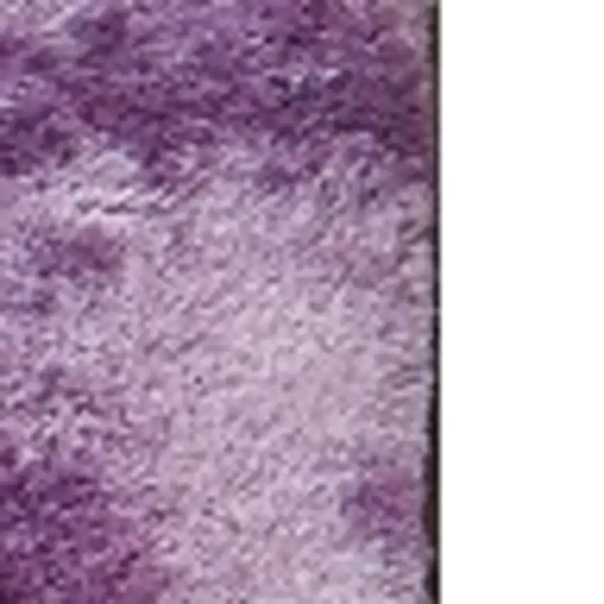 Purple and Ivory FauX Fur Shag Non Skid Area Rug Photo 4