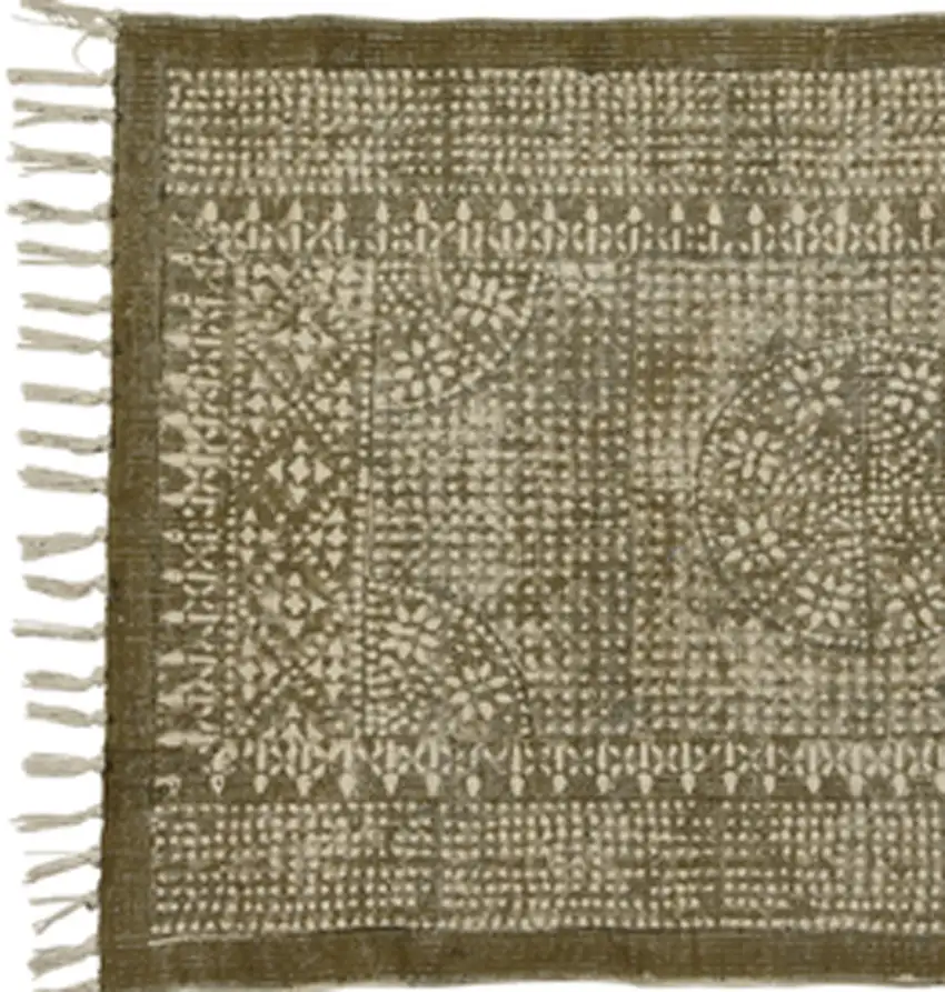 Putty Distressed Medallion Scatter Rug Photo 4