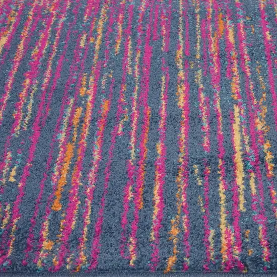 Rainbow Abstract Striations Area Rug Photo 9
