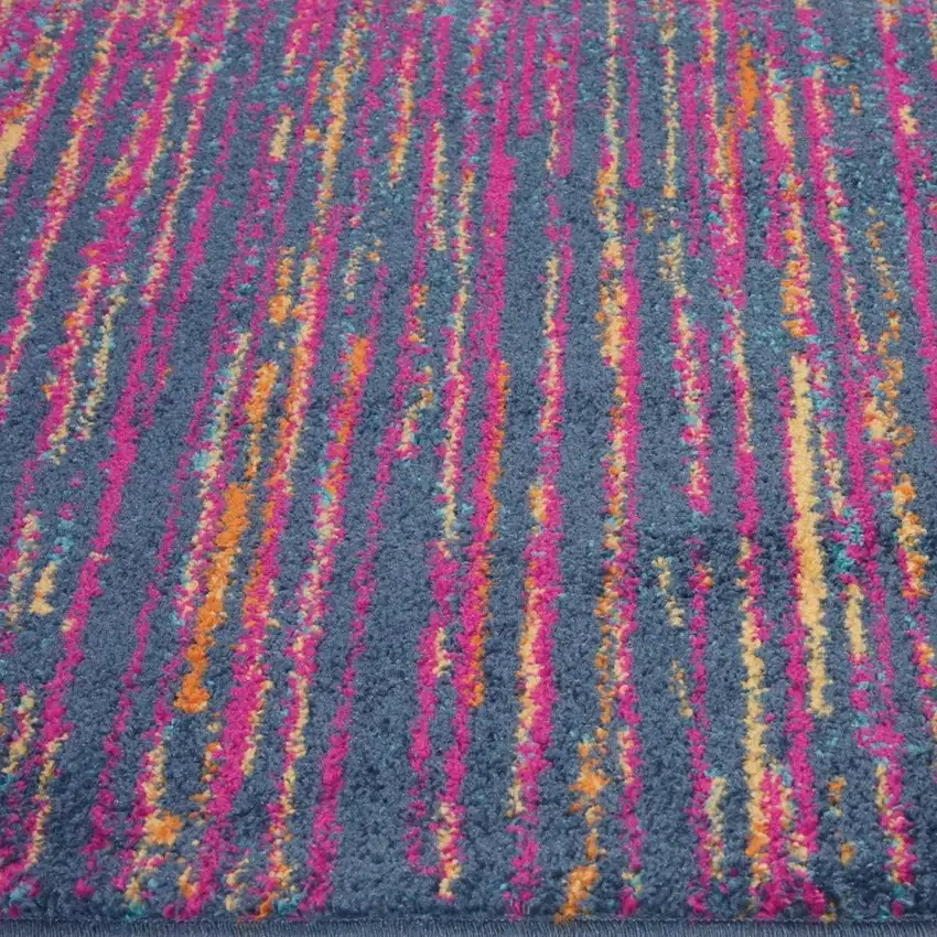 Rainbow Abstract Striations Area Rug Photo 9