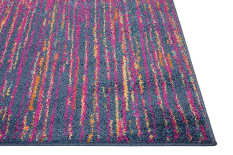 Rainbow Abstract Striations Area Rug Photo 4