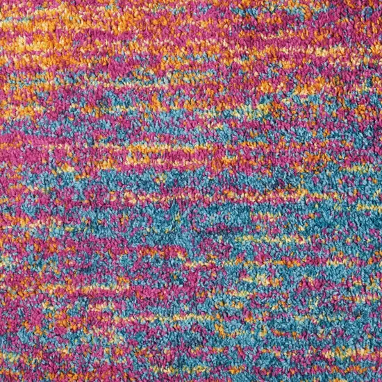 Blue And Orange Abstract Area Rug Photo 9