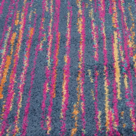 Rainbow Abstract Striations Area Rug Photo 8