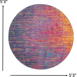 Photo of Rainbow Abstract Striations Area Rug