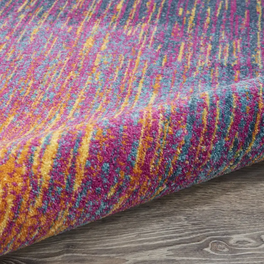 Rainbow Abstract Striations Area Rug Photo 4