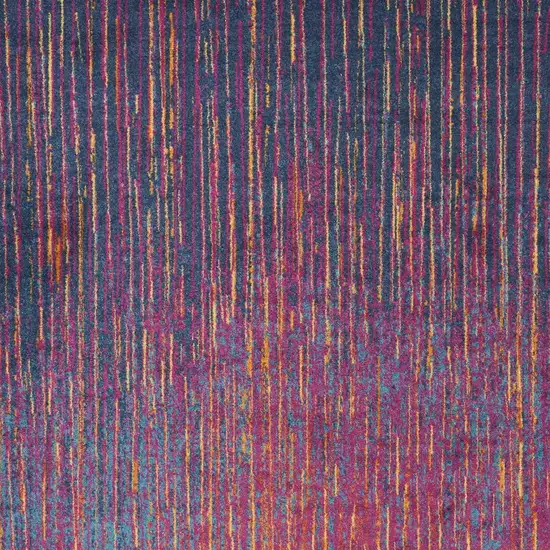 Blue And Orange Abstract Area Rug Photo 7