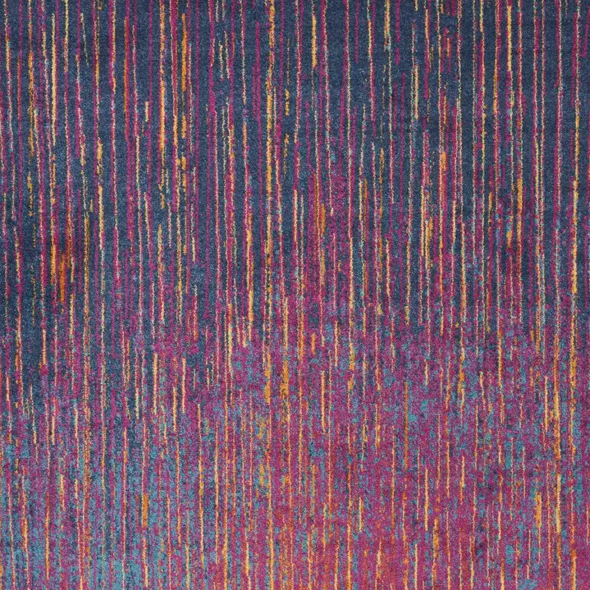 Blue And Orange Abstract Area Rug Photo 7
