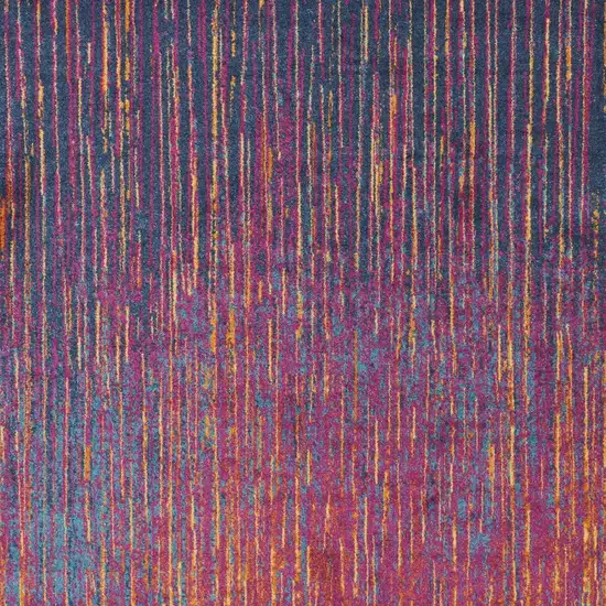 Blue And Orange Abstract Area Rug Photo 8