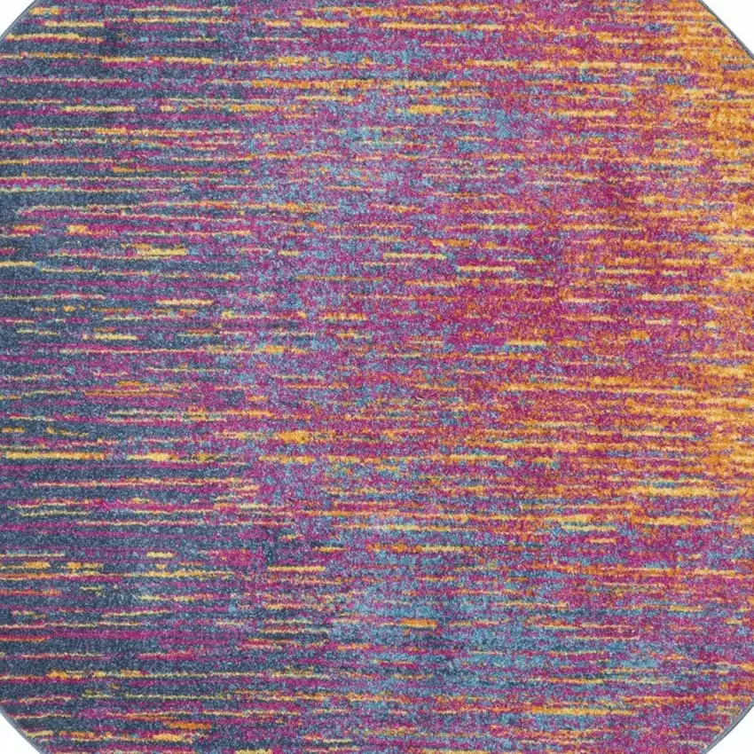 Rainbow  Abstract Striations Area Rug Photo 8
